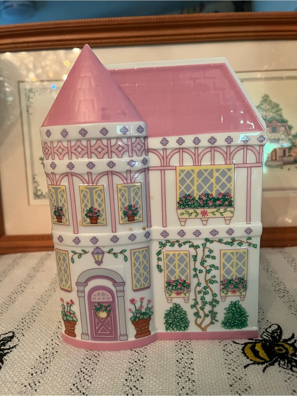 LENOX Village Decorative Porcelain Planter, Vintage 1990s